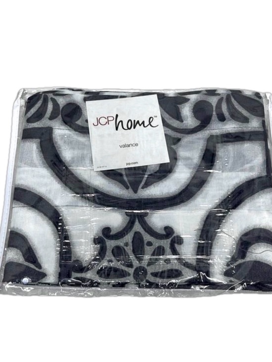 JCP Home Other - JCP Home Soft Black & White Retro Abstract Print Valance Curtain 17” x 82”